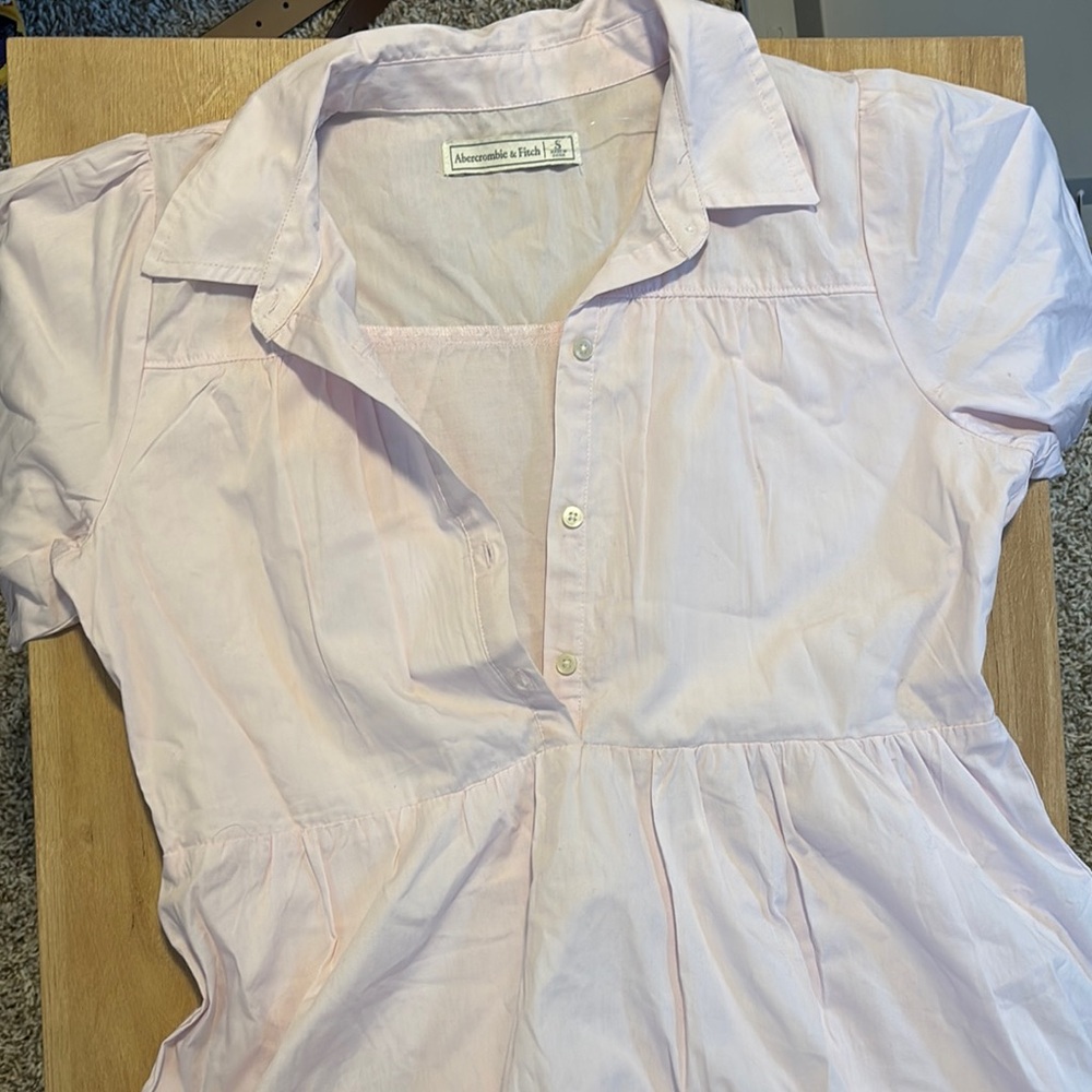 Abercrombie & Fitch Soft Pink Button-Up Top dress